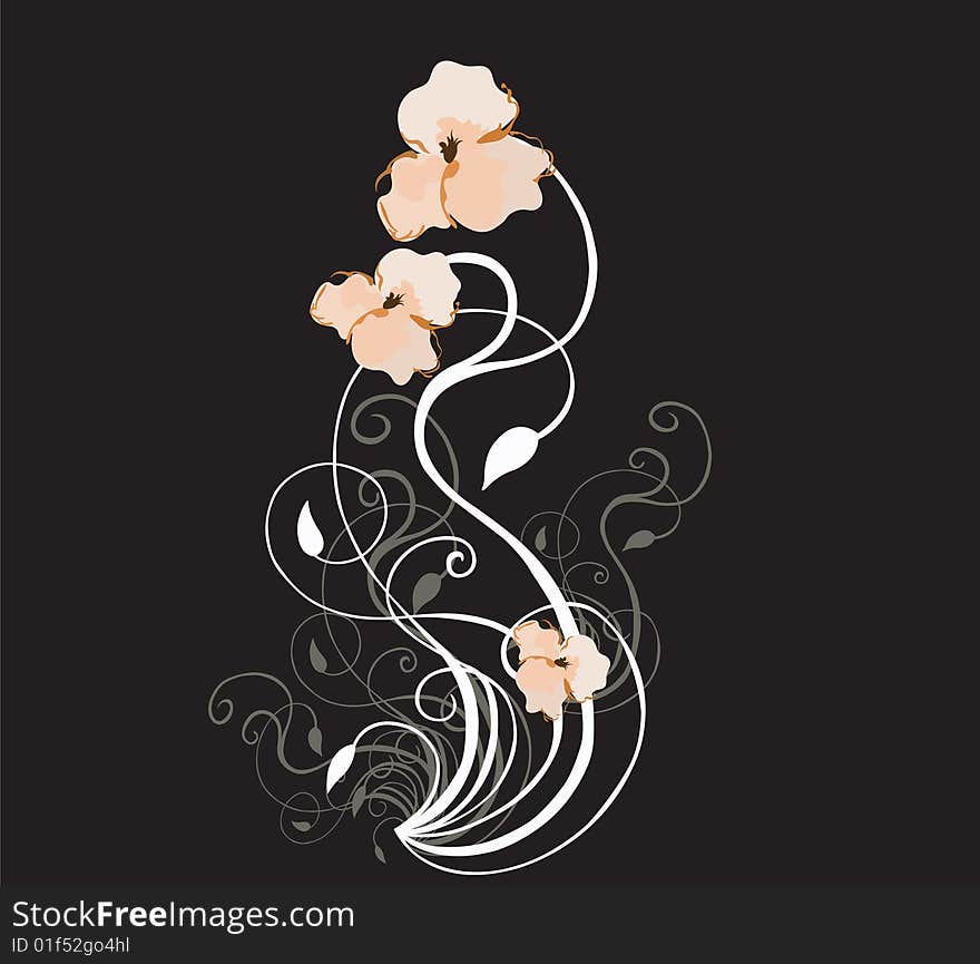 Illustration of a floral background