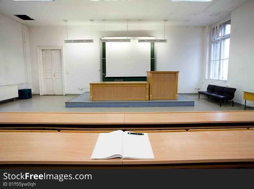 Empty high school or university classroom. Empty high school or university classroom