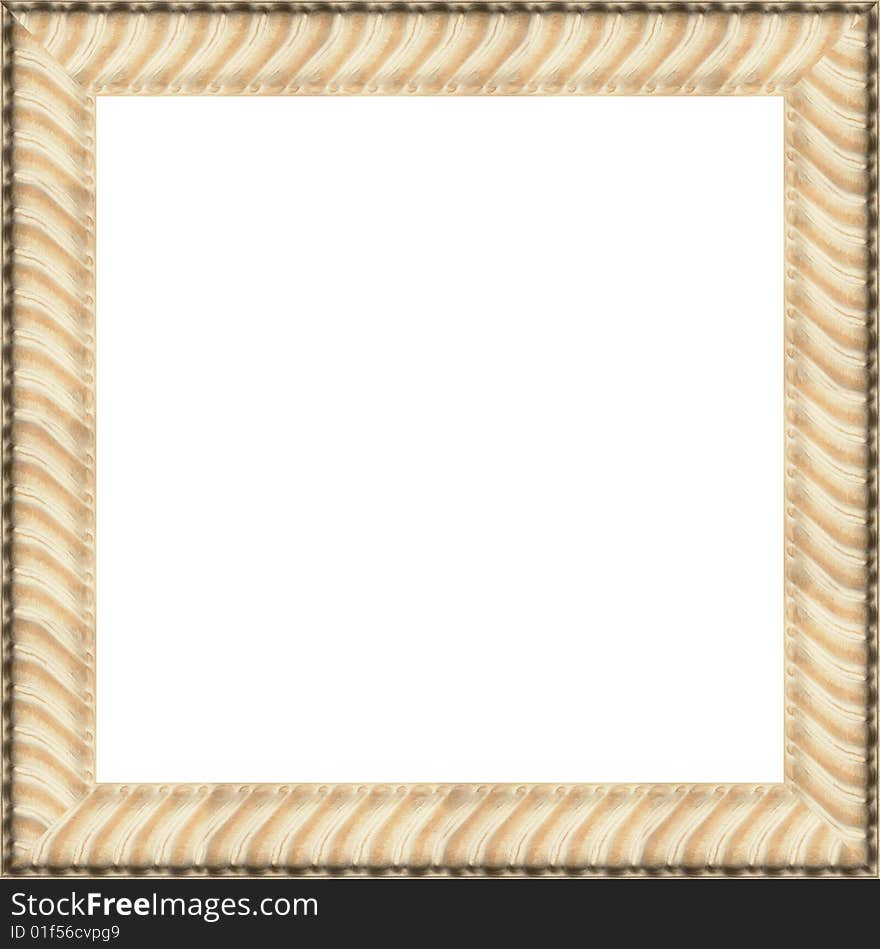 A picture frame on a white