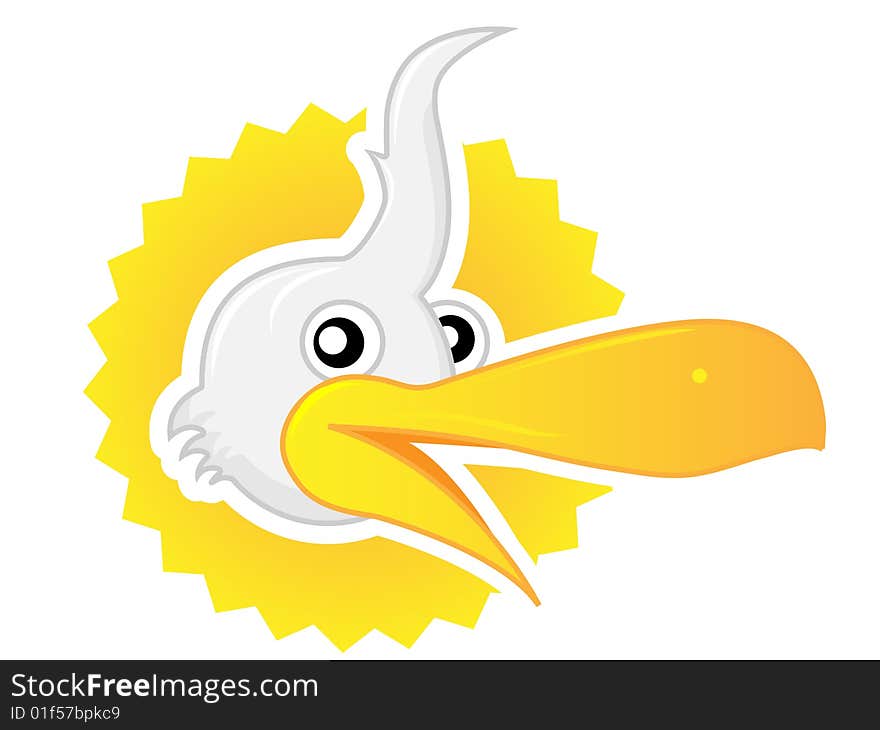 Funny Albatross Cartoon Mascot