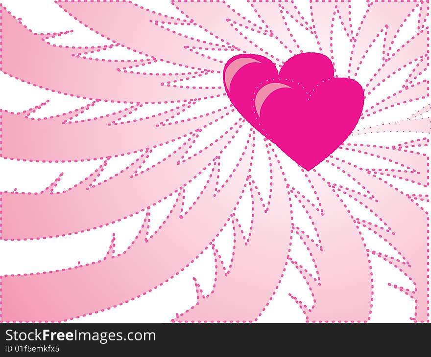 Pink Background With Heart