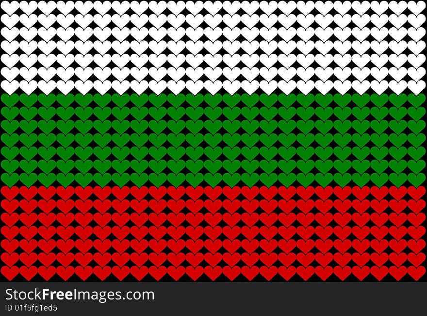 Bulgaria heart flag