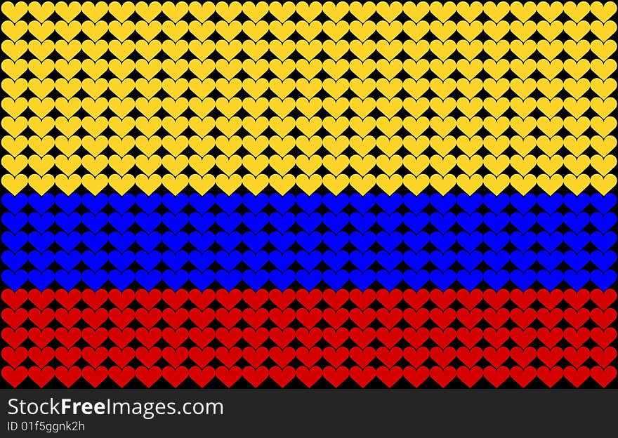 Colombia heart flag