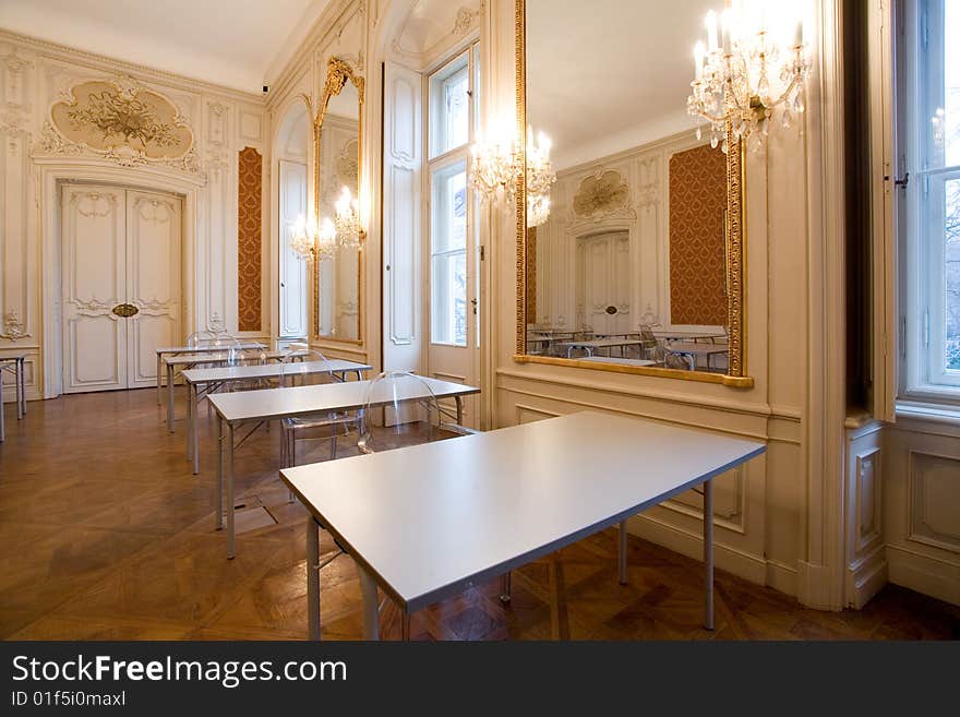 Empty Classroom In The Castle