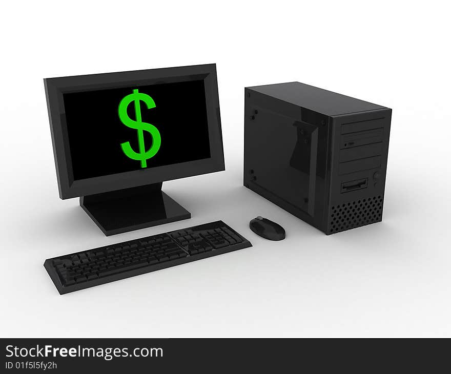 Computer with dollar