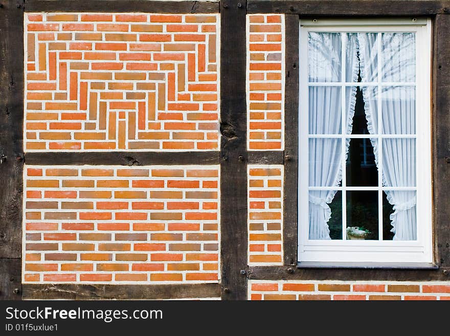 Window in wall of bricks