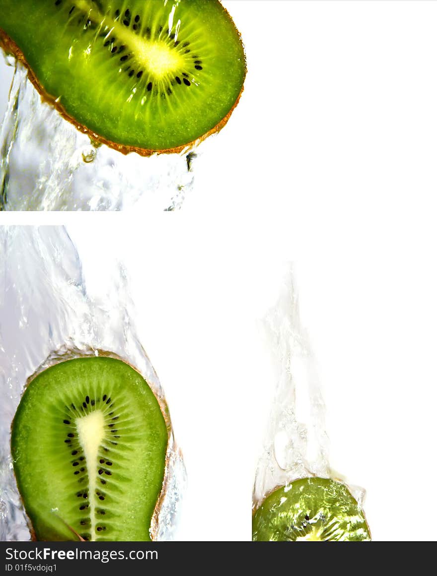 Kiwi water splash