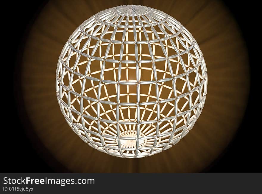 In drawing the sphere against a dark background is represented.