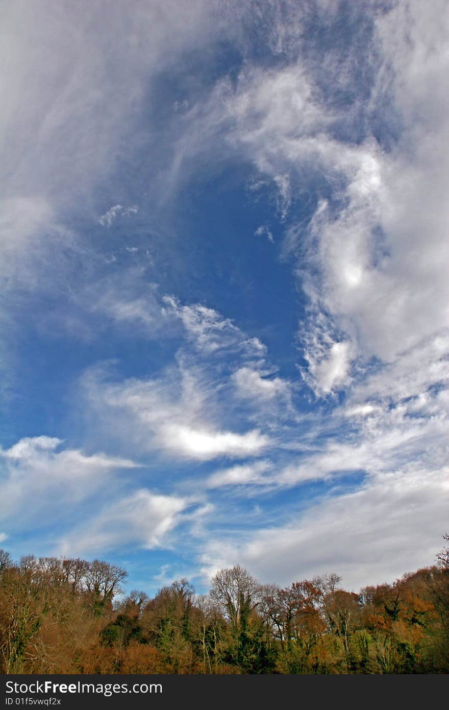 Clouds Over Autumn Meadow