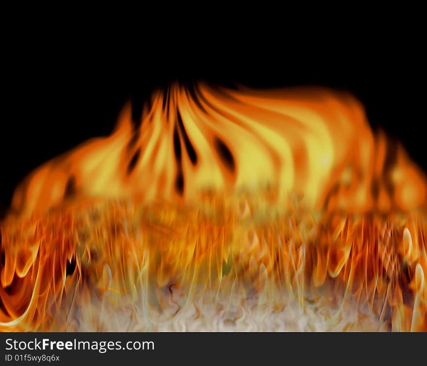 Artistic fire and smoke making eye catching background