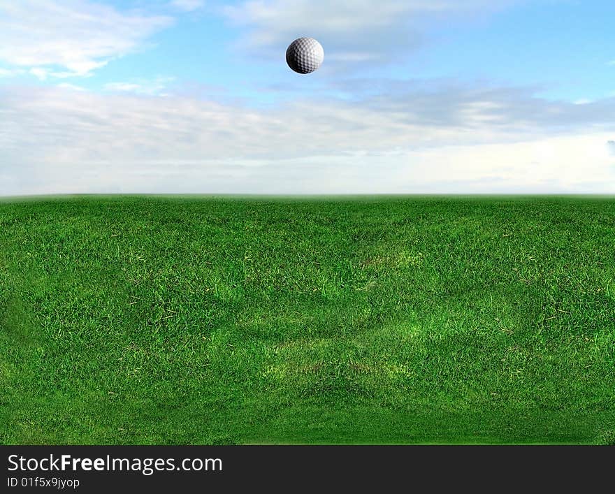 Golf Ball Flying Straight down the middle