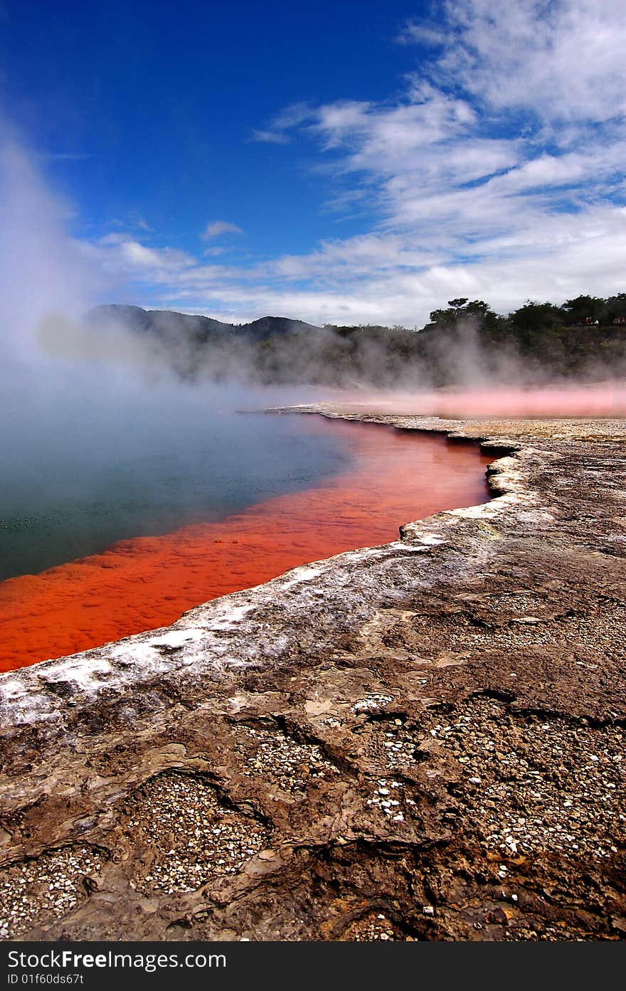 Boiling lake in new zealand. Boiling lake in new zealand