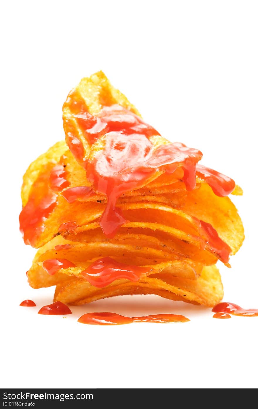 Potato Chips With Ketchup