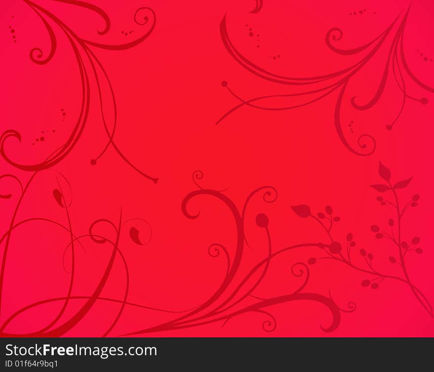 Abstract illustration of branch for background