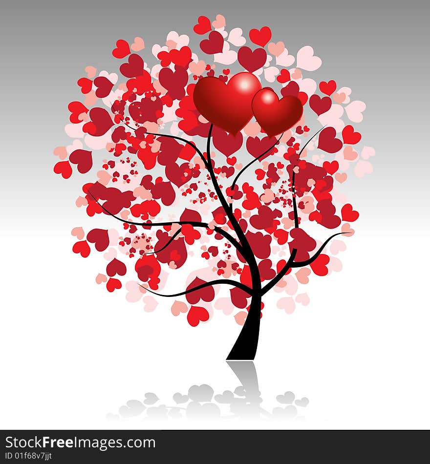 Valentine Tree Beautiful For Your Design