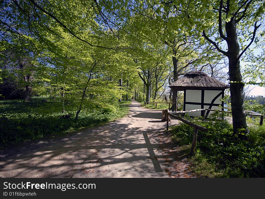 April spring in a beautiful park in Denmark. April spring in a beautiful park in Denmark.