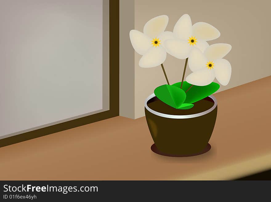 Flower representation in this graphic illustration.