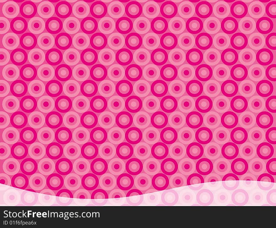 Pink circles background.