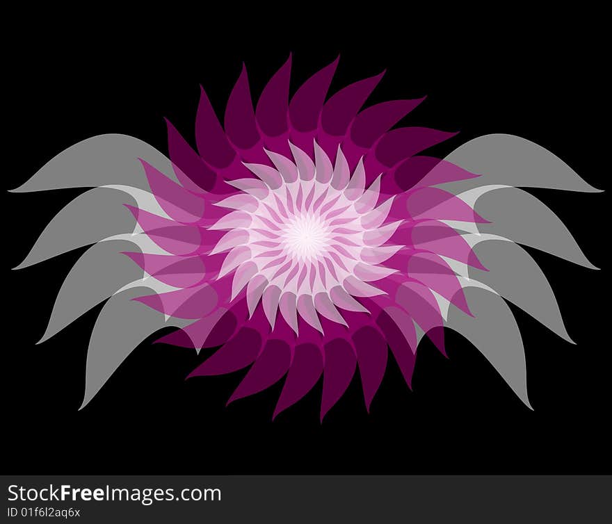 Flower made with symmetrical courves. Flower made with symmetrical courves.