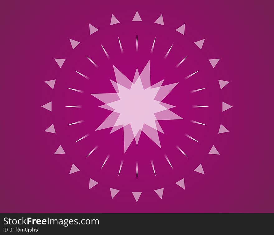 Abstract compass made with geometric figures. Abstract compass made with geometric figures.