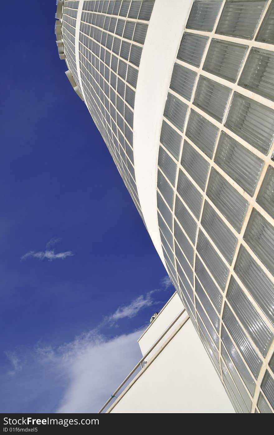 Tower in blue sky in Spain. Tower in blue sky in Spain