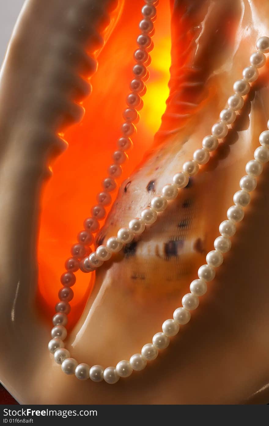 Pearls and abstract background.