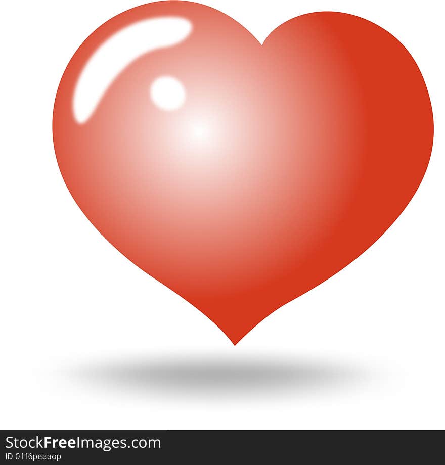 Valentine heart on white background. Valentine heart on white background