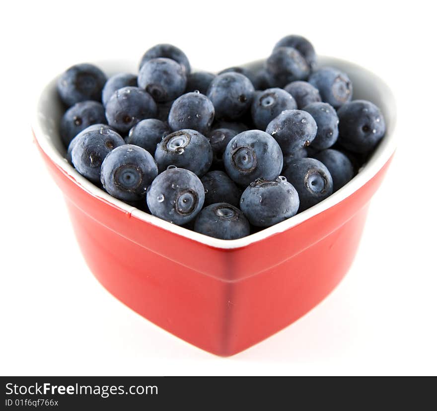 Heart-shaped Bowl Of Blueberries