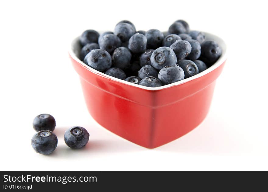 Heart-shaped Bowl Of Blueberries