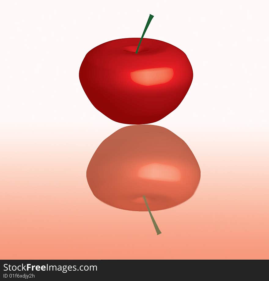 3d Apple Or Cherry