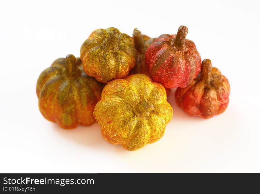 Still life of some fake plastic pumpkins. Still life of some fake plastic pumpkins