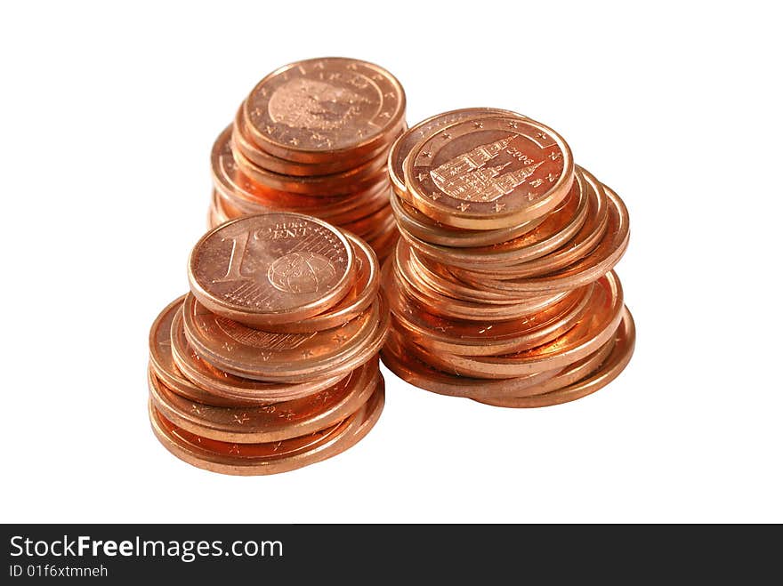 Pile of euro coins