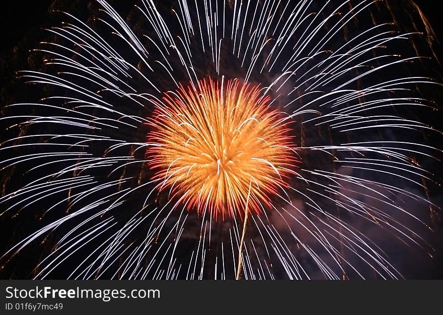 Close up of a firework rocket