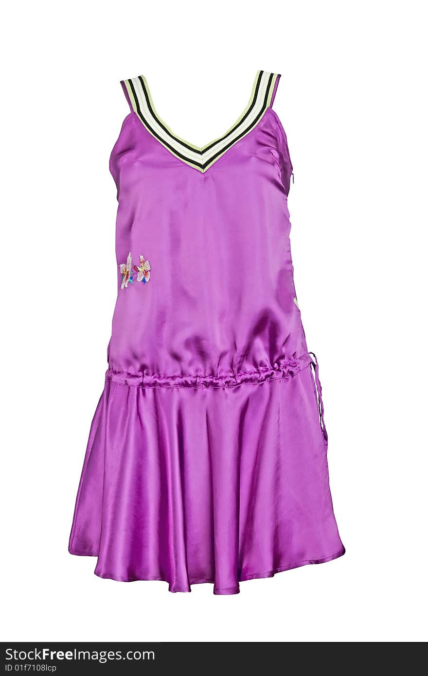 Woman fashion violet color dress