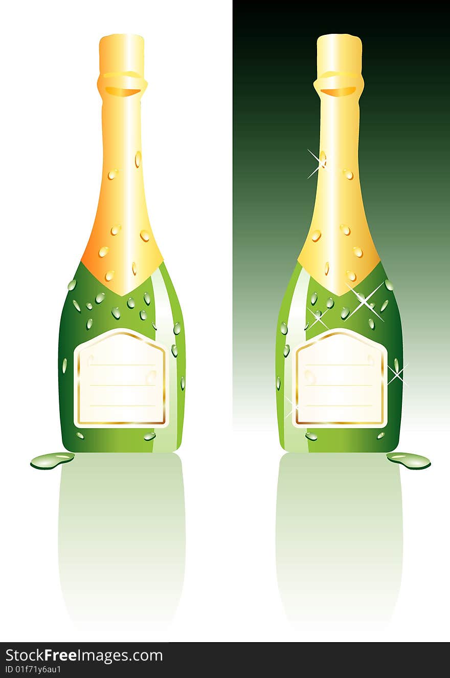 Vector illustration of blank abstract bottle. Vector illustration of blank abstract bottle