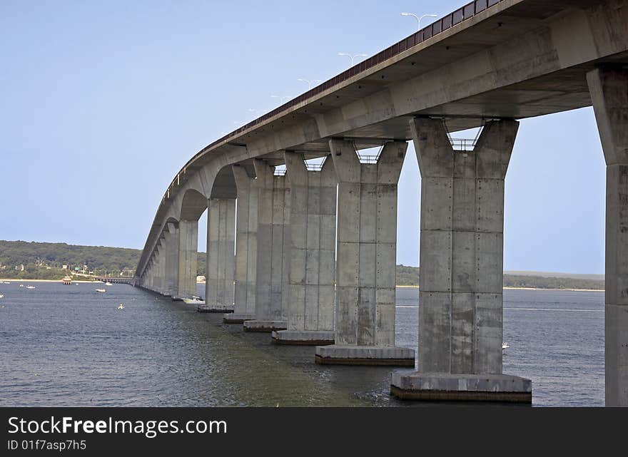 Modern bridge ,picture was taken in Newport MA USA