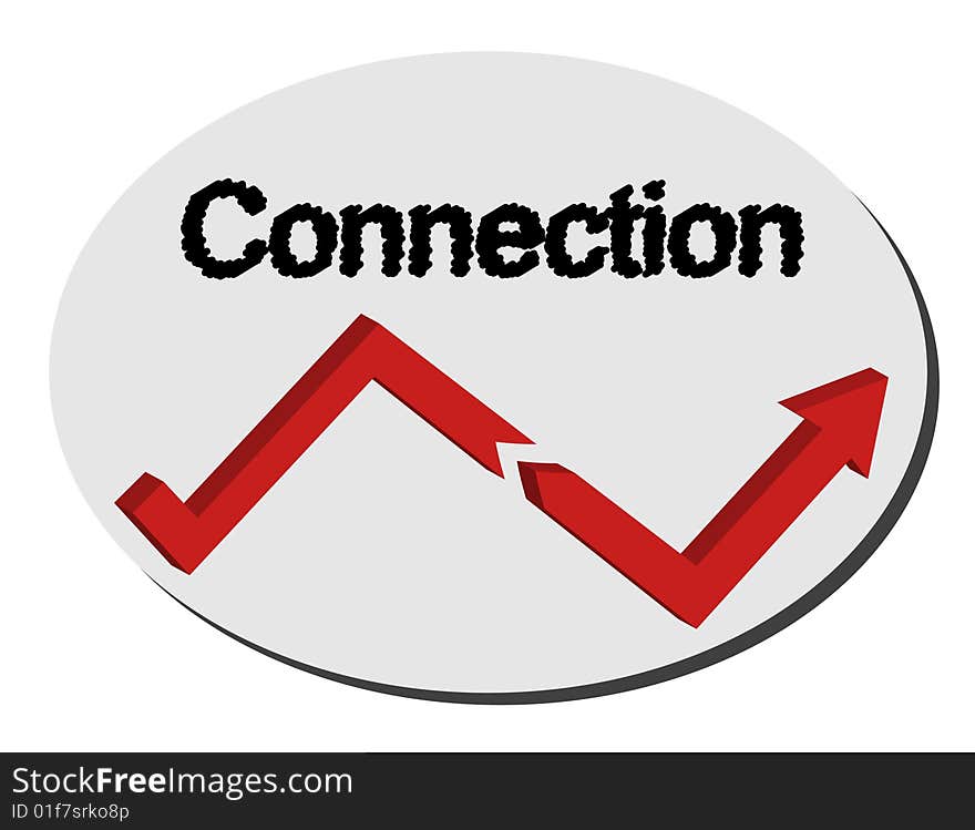 Graphic illustration of internet connection. Graphic illustration of internet connection