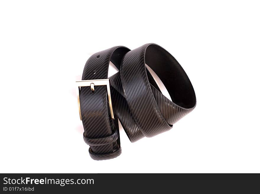 Black-belt for trousers on a white background