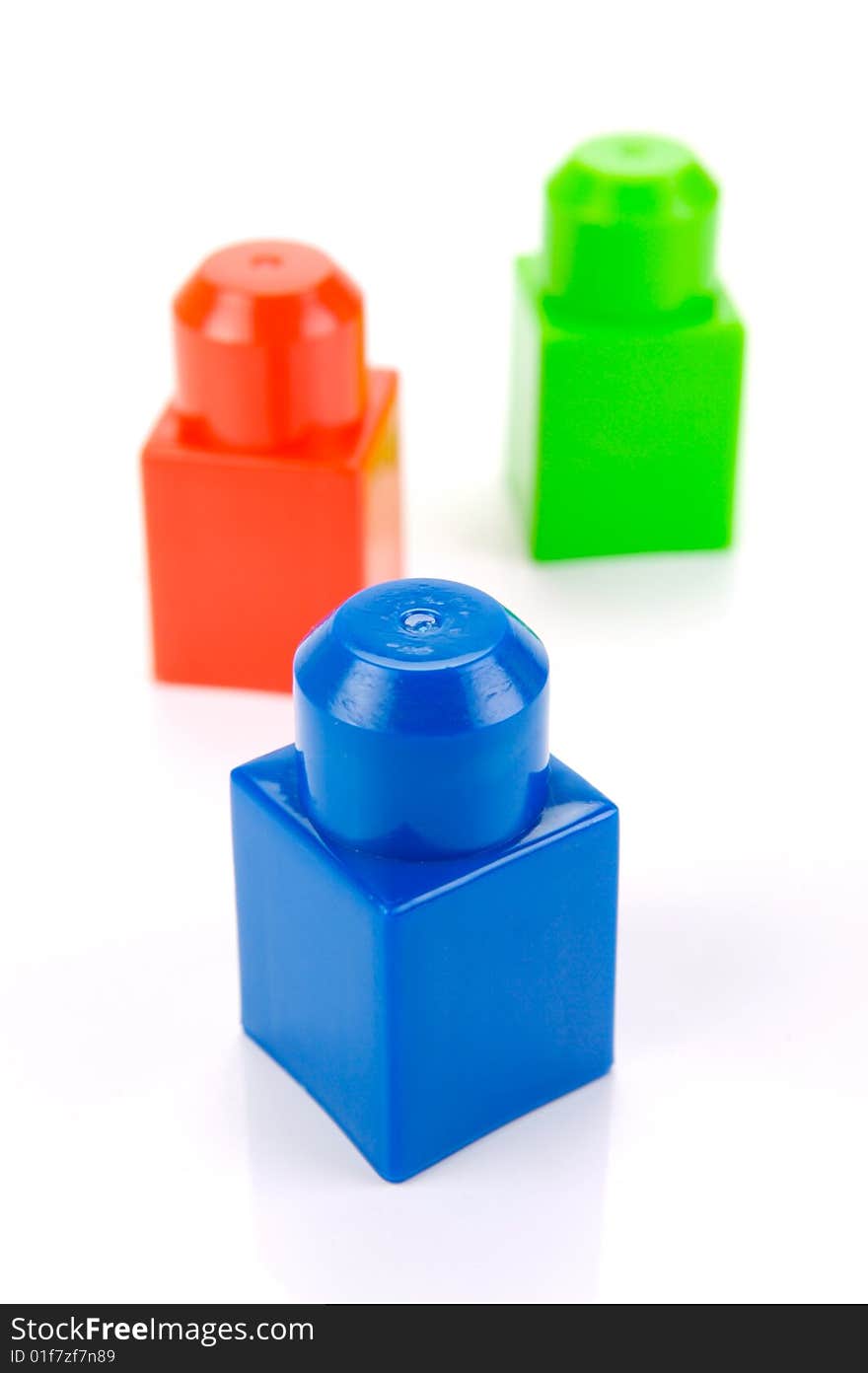 Building blocks isolated against a white background. Building blocks isolated against a white background