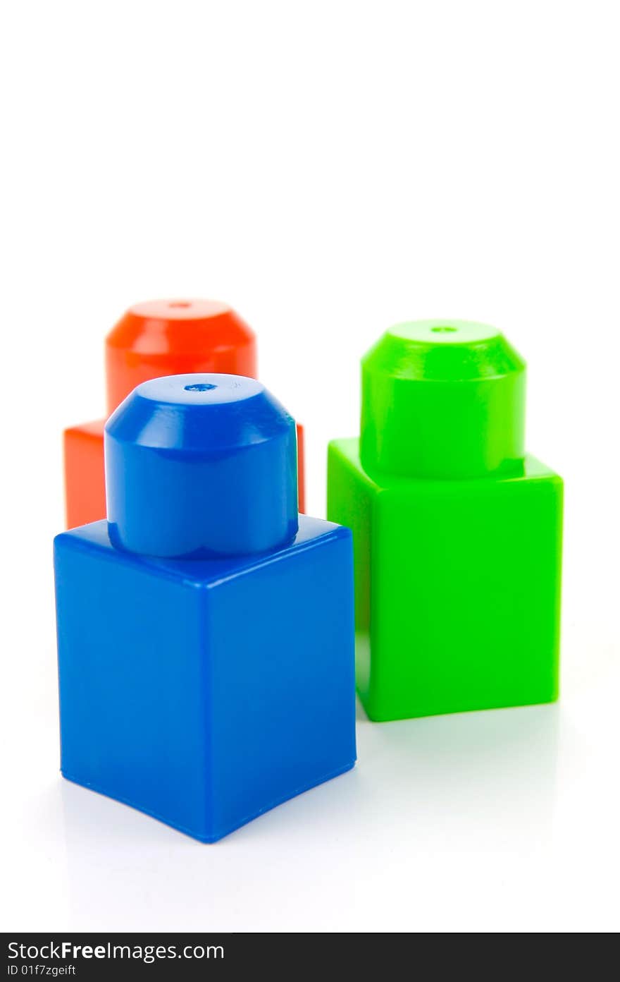 Building blocks isolated against a white background. Building blocks isolated against a white background