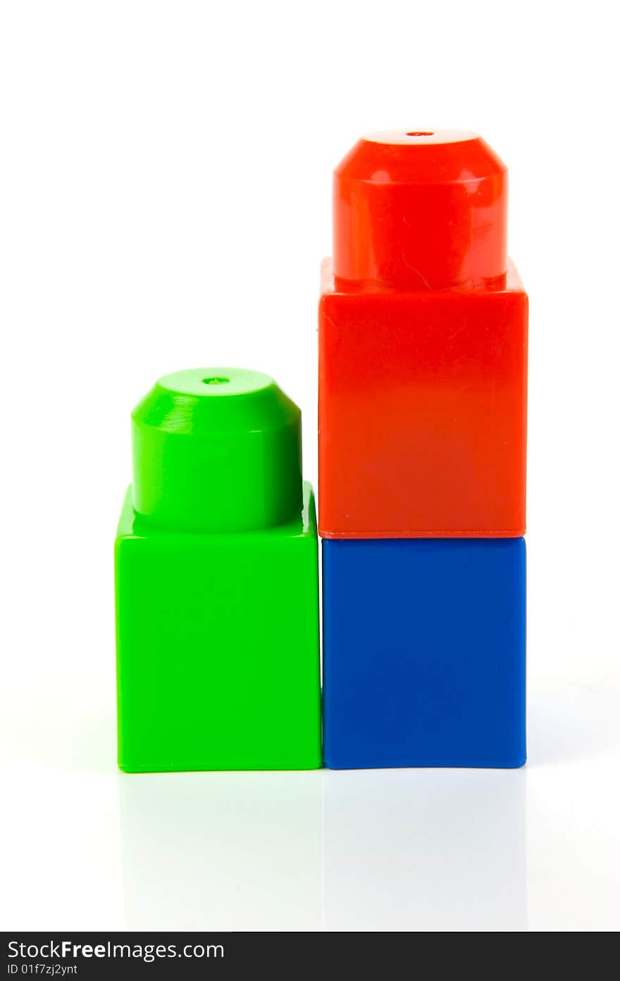 Building blocks isolated against a white background. Building blocks isolated against a white background