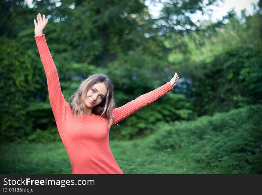 Pretty Girl Enjoying the nature.