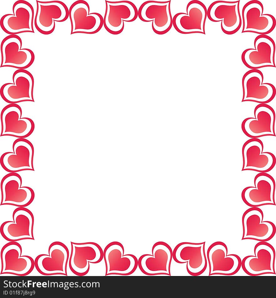 Valentine Hearts Border