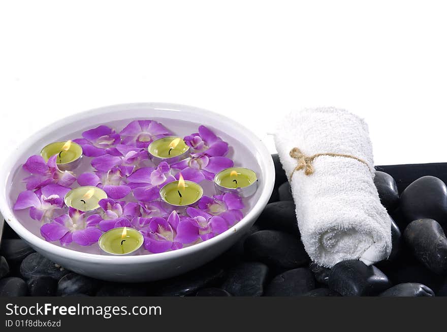 Spa objects on white background. Spa objects on white background