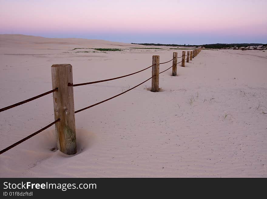 Stockton dunes at Anna Bay in NSW, Australia. Taken shortly after sunset. Stockton dunes at Anna Bay in NSW, Australia. Taken shortly after sunset.