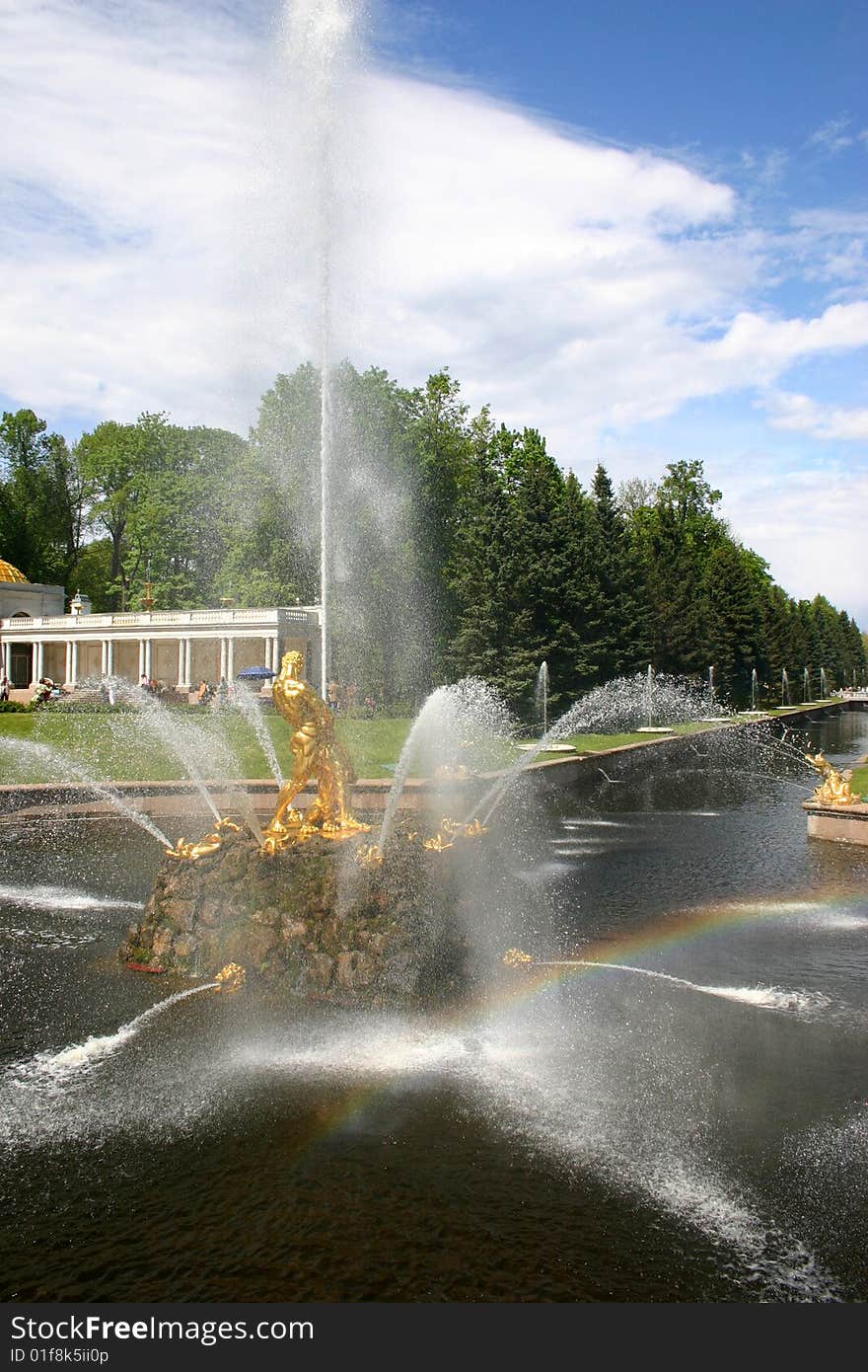 Fountains in Peterhof near St.-Petersburg. Fountains in Peterhof near St.-Petersburg