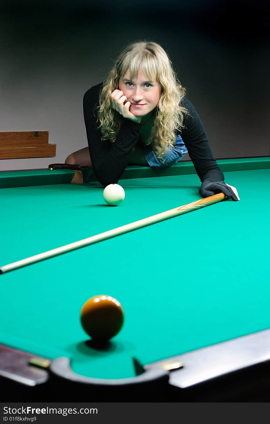 The Girl Plays Billiards