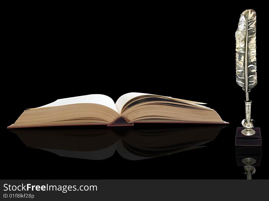 Open book isolated om white background