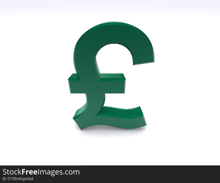 3d pound sign on white background