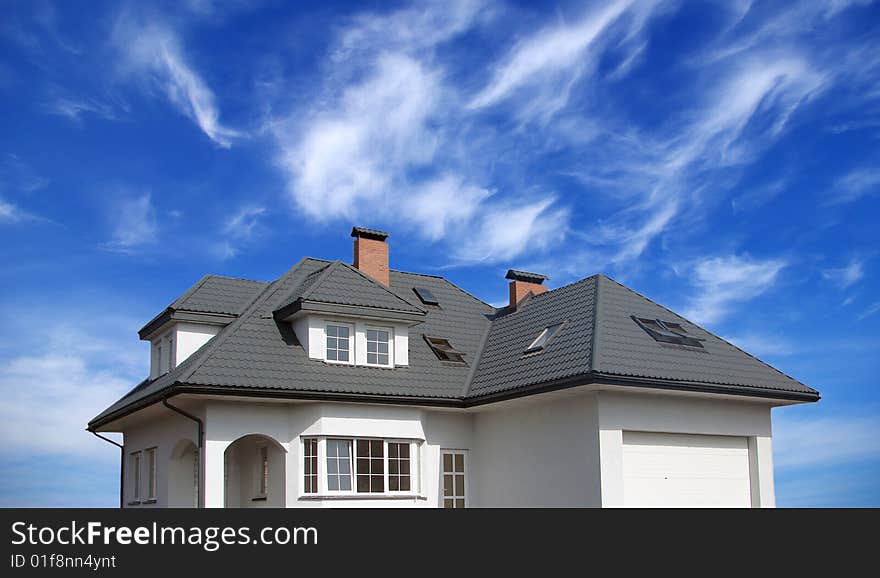 New dream home isolated on sky